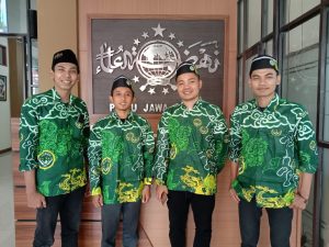 Ketua PC IPNU Kabupaten Cirebon Ahmad Yusuf bersama Ketua, Sekretaris dan Bendahara PW IPNU Jawa Barat Masa Khidmat 2021-2024